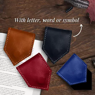 Bookmark Leather Vintage Magnetic Book Page Corner Markers Bookmark Gifts Book • $13.46