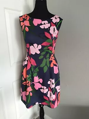 Vince Camuto Size 12 Sleeveless Blue Floral Dress • $32.95