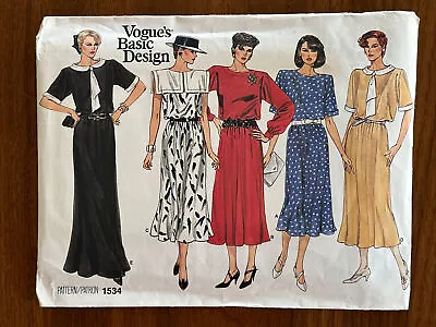 1534 Vogue's Basic Design Pattern Size 8 10 12 Uncut NEW • $9.99