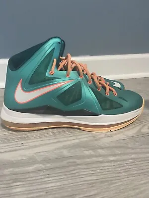 Size 10.5 - Nike LeBron 10 Miami Dolphins 2013 • $72