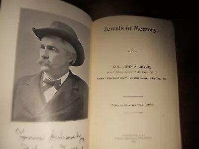 CIVIL WAR 1895 JEWELS Of Memory Col JOH A. JOYCE Blue Boards 24th Kentucky • $25