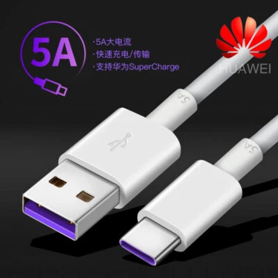 £3.10 • Buy 5A Huawei P20 P30 Pro Lite Mate20 Type C USB Fast Charging Charger Data Cable UK
