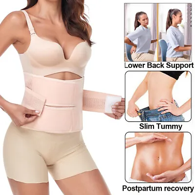 Postpartum Belly Wrap Belt Abdominal Binder C Section Recovery Band Women Shaper • £7.99