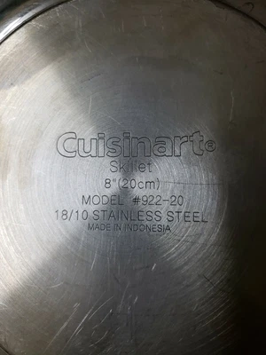 $28.44 • Buy Cuisinart Skillet 8inch Stainless Steel Cooking Frying Pan Model#922-20 