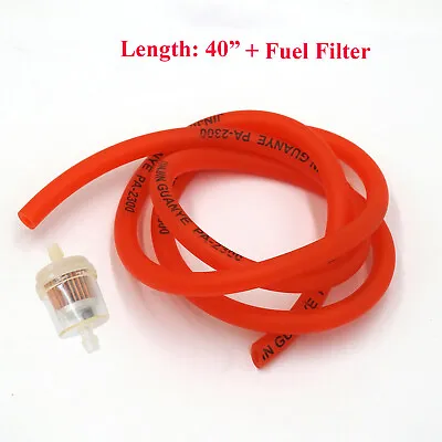 40  Length Fuel Line Red+ Fuel Filter Mini Bike Go Kart Mower Drifter • $8.59