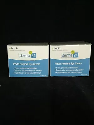 2X C BOOTH Derma 24 C Phyto Nutrient Eye Cream Wrinkle Firms 0.5 Oz • $18.99