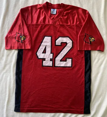 Louisville Cardinals Boys Football Jersey #42 Sz M Red VINTAGE • $14.99