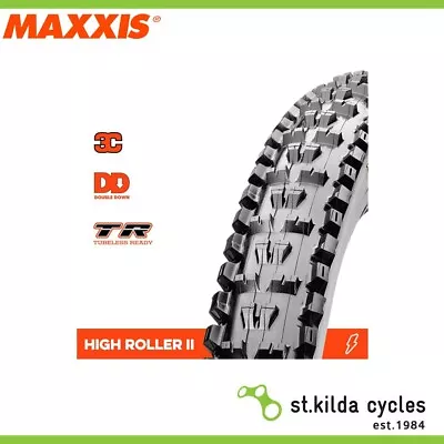 Maxxis High Roller II Tyre - 27.5 X 2.50 -3C Terra TR DD Folding 120X2TPI - Pair • $287.32