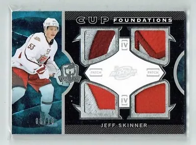 12-13 UD Upper Deck The Cup Foundations  Jeff Skinner  /10  Quad Patches • $59.99