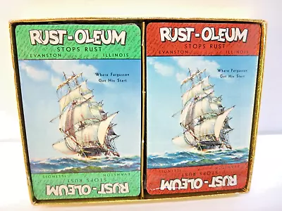 Vintage Rust-Oleum Duel Deck Sealed W/Tax Stamp Playing Cards. • $49