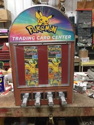 Themed Pokemon Card Vending Machine 4 Column Sticker Tattoo Sports Magic Trading • $386.99