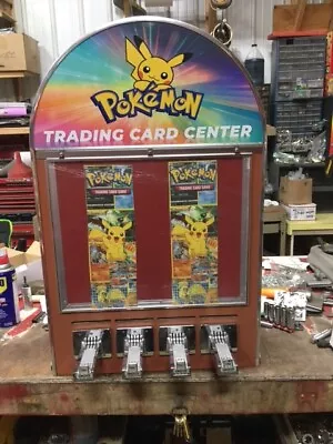 Upgraded 75 Cent Vends Price In Themed Pokemon Card Vending Machine 4 Column • $427.49