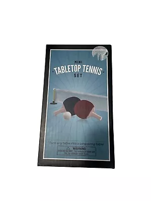 Mini Tabletop Tennis Set Contains 2 Paddles Ball And A Net - New *** • $5