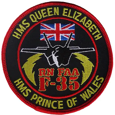 £14 • Buy F-35 Lightning II HMS Prince Of Wales Royal Navy RN FAA Embroidered Patch