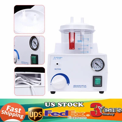 $120.65 • Buy Portable Phlegm Suction Unit Electric Vacuum Machine Medical Aspirator 1000ml 