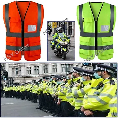 £2.96 • Buy Hi Viz Vest High Vis Safety | YELLOW ORANGE | EN471 Waistcoat Visibility Jacket