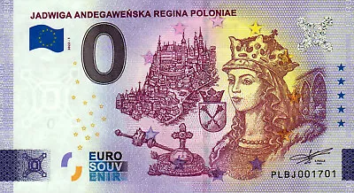 £7.27 • Buy Zero Euro Banknote - 0 Euro - Poland - Jadwiga Andegawenska Regina Poloniae 2022-1