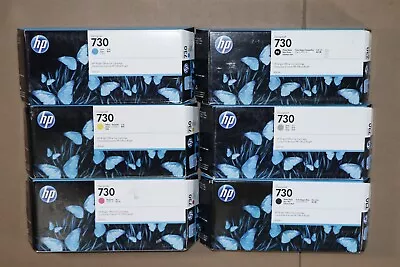 6 New HP DesignJet730 T1600T1700T2600 CMYPBGMB P2V68A69A70A71A72A73A • $595