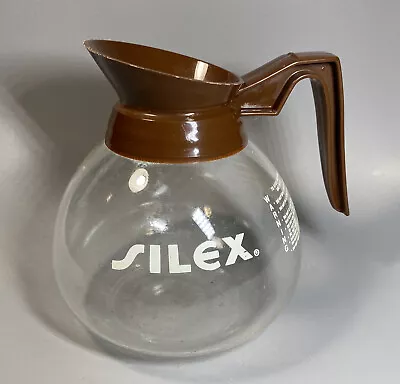 Vintage Silex Coffee Pot Commercial Restaurant Retro Glass 8 Cup Brown • $21.99