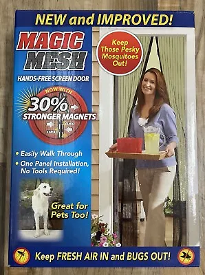 Magic Mesh Double Door - Hands Free Strong And Powerful Magnetic Screen Door New • $17.45