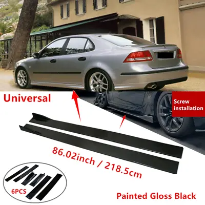 86  Fit For Saab 9-3 2003-2007 Side Skirt Lip Extension Splitter Rocker Panel • $52.52