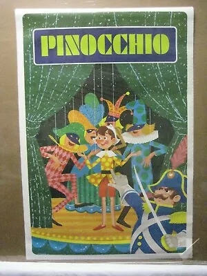 Pinocchio 1966 Educational Puppet Vintage Poster School Cng971 • $124.98