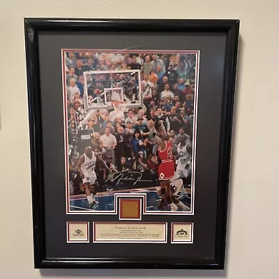 Authentic Michael Jordan 1998 Upper Deck Nba Finals Floor Frame 8x10 /23000 Coa • $289