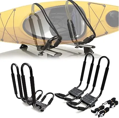 Nispora 2 Pair Kayak Roofrack J-bar H/duty Rooftop Rack • £47.99