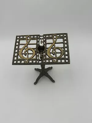 Vintage Brass Miniature SHEET MUSIC / Book Notes Stand • $35