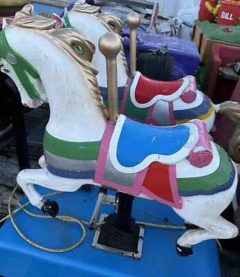 Kiddie Ride- Coin Op Carousel Horses “As Is”  Will Ship! • $1699