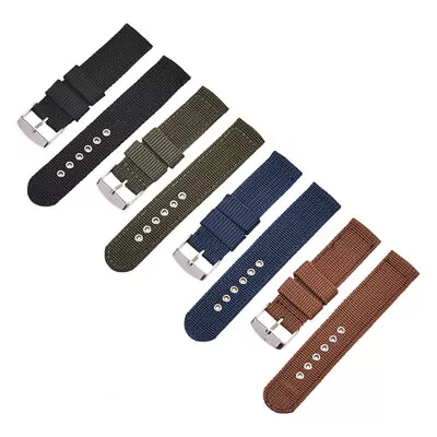 Premium Canvas Nylon Sailcloth Watch Strap Band Fabric Mens 18mm 20mm 22mm NEW • £1.19