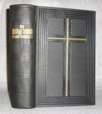 Antique German Bible Die Heilige Schrift Martin Luther Old New Testament C.1920s • $174.99