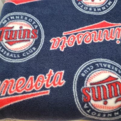 Minnesota Twins Blue Red White Fleece Fabric • $29.99