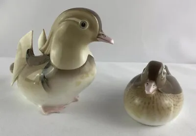 Noritake Nippon Toki Kaisha PAIR Vintage 1960s Mandarin Duck Figurines • £57.90