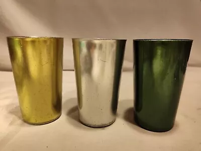 Bascal Aluminum Tumblers Cups Mid-Century Vintage Set Of 3 Barware Glam Camping • $19.95