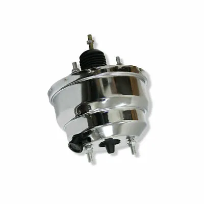 For Hot Rod Rat Rod Chevy GM Universal Chrome 8  Dual Power Brake Booster • $69.68