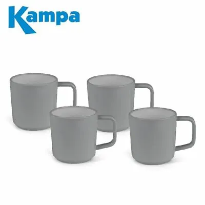 £14.75 • Buy Kampa Mist 4pc Melamine Mug Set ABS Anti Slip Heat Resistant Camping NEW