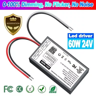 Dimmable LED Driver 24V 60WCompatible With Lutron SwitchesTriac ELV/MLV • $34.98