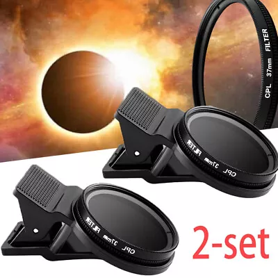 2-Set Universal Solar Eclipse Smartphone Lens With Clip Solar Filter For Phone • $15.89