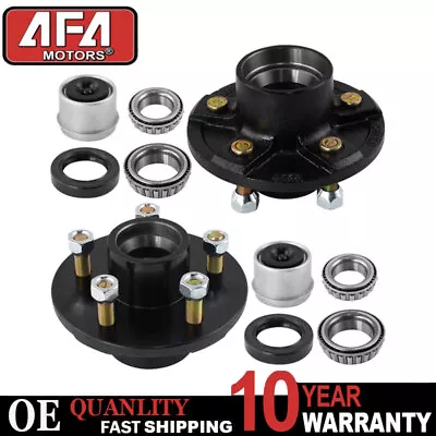 2pcs 5x4.5 Trailer Idler Hub For 3500 Lbs Axle 5 Lugs 5 On 4.5 Trailer Hub Kits • $55.75