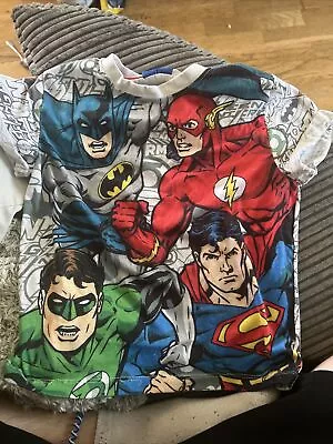 Boys Marvel T-shirt Justice League Age 7-8 Years • £4.50