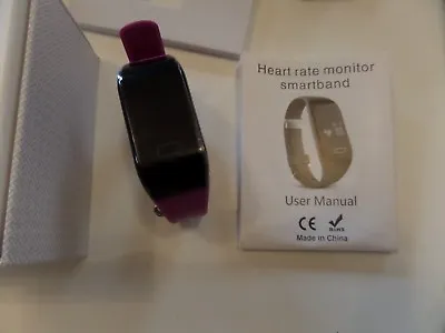 Smartband - Purple; Heart Monitor Sleep Monitoring Timer • £7.99