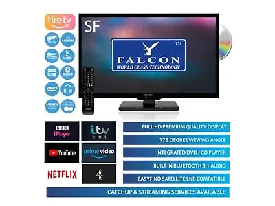 Falcon TV 22' FHD LED TV C/w Fire Stick Widescreen + Fire TV Caravan FA562 • £389