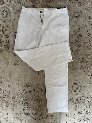 J. Crew Flex Straight Chino Pants Men's W32xL30 White Flat Front Casual • $15