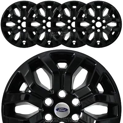 4 Fits Ford F150 Lariat 2021-2023 Black 18  Wheel Skins Full Rim Covers Hub Caps • $69.99