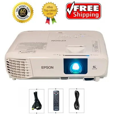 Epson PowerLite W49 3LCD Projector 3800 ANSI Home Theater Full HD HDMI W/Remote • $244.38