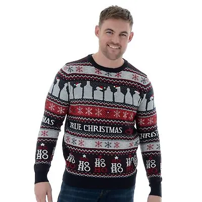 £17.99 • Buy Mens Novelty Light Up Flashing Knitted Christmas Jumper True Christmas Spirit