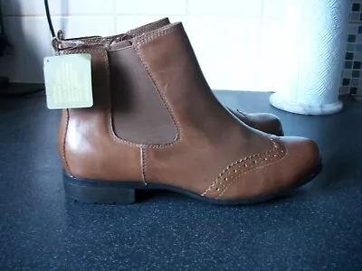 Ladies Hotter Chelsea Ankle Boots In Tan Leather Size 6.5 (UK) STD (Shawbury) • £30