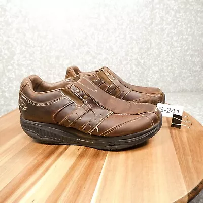 Skechers Shape Ups Shoes Mens 8 Brown Leather Strider Slip On 66501 • $34.22