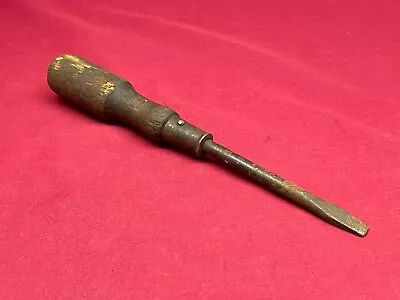 Vintage Ford Wood Handled Screwdriver - Flat Head - Used (1326) • $18.99